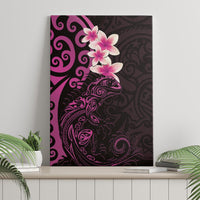 New Zealand Tuatara Plumeria Canvas Wall Art Maori Pink Koru Tribal Tattoo LT01 - Polynesian Pride