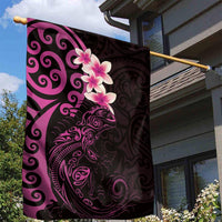 New Zealand Tuatara Plumeria Garden Flag Maori Pink Koru Tribal Tattoo LT01 - Polynesian Pride