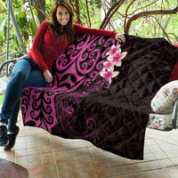 New Zealand Tuatara Plumeria Quilt Maori Pink Koru Tribal Tattoo LT01 - Polynesian Pride
