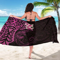 New Zealand Tuatara Plumeria Sarong Maori Pink Koru Tribal Tattoo LT01 - Polynesian Pride