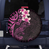 New Zealand Tuatara Plumeria Spare Tire Cover Maori Pink Koru Tribal Tattoo LT01 - Polynesian Pride