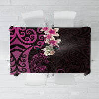 New Zealand Tuatara Plumeria Tablecloth Maori Pink Koru Tribal Tattoo LT01 Pink - Polynesian Pride