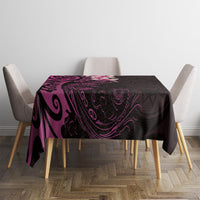 New Zealand Tuatara Plumeria Tablecloth Maori Pink Koru Tribal Tattoo LT01 - Polynesian Pride