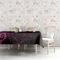 New Zealand Tuatara Plumeria Tablecloth Maori Pink Koru Tribal Tattoo LT01 - Polynesian Pride