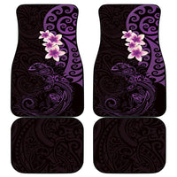 New Zealand Tuatara Plumeria Car Mats Maori Purple Koru Tribal Tattoo LT01 - Polynesian Pride