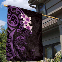 New Zealand Tuatara Plumeria Garden Flag Maori Purple Koru Tribal Tattoo LT01 - Polynesian Pride