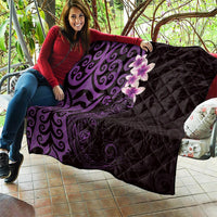 New Zealand Tuatara Plumeria Quilt Maori Purple Koru Tribal Tattoo LT01 - Polynesian Pride