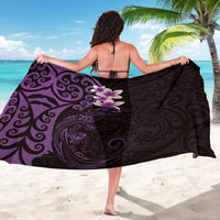 New Zealand Tuatara Plumeria Sarong Maori Purple Koru Tribal Tattoo LT01 - Polynesian Pride