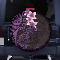 New Zealand Tuatara Plumeria Spare Tire Cover Maori Purple Koru Tribal Tattoo LT01 - Polynesian Pride