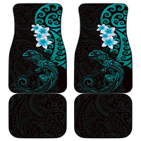 New Zealand Tuatara Plumeria Car Mats Maori Teal Koru Tribal Tattoo LT01 - Polynesian Pride
