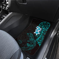 New Zealand Tuatara Plumeria Car Mats Maori Teal Koru Tribal Tattoo LT01 - Polynesian Pride