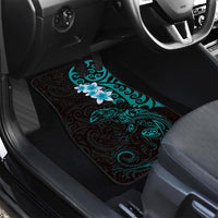 New Zealand Tuatara Plumeria Car Mats Maori Teal Koru Tribal Tattoo LT01 - Polynesian Pride
