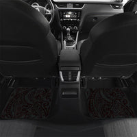 New Zealand Tuatara Plumeria Car Mats Maori Teal Koru Tribal Tattoo LT01 Set 2pcs - Back Teal - Polynesian Pride