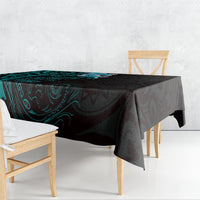 New Zealand Tuatara Plumeria Tablecloth Maori Teal Koru Tribal Tattoo LT01 - Polynesian Pride