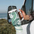 Green Maori Tuatara Tumbler With Handle Luxury Pastel Pattern
