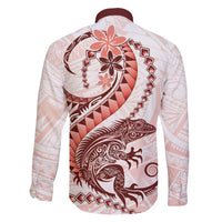 Red Maori Tuatara Family Matching Tank Maxi Dress and Hawaiian Shirt Luxury Pastel Pattern LT01 - Polynesian Pride