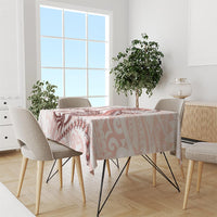 Red Maori Tuatara Tablecloth Luxury Pastel Pattern