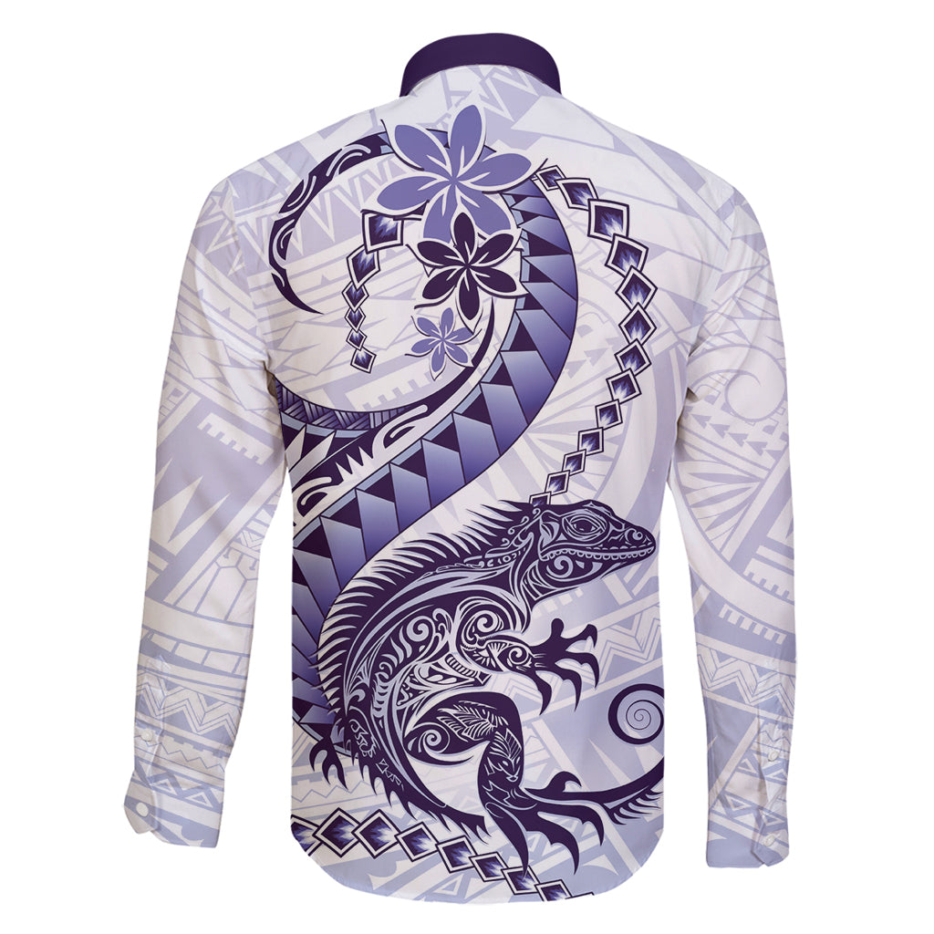 Purple Maori Tuatara Family Matching Summer Maxi Dress and Hawaiian Shirt Luxury Pastel Pattern LT01 - Polynesian Pride