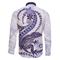 Purple Maori Tuatara Family Matching Tank Maxi Dress and Hawaiian Shirt Luxury Pastel Pattern LT01 - Polynesian Pride