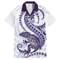 Purple Maori Tuatara Hawaiian Shirt Luxury Pastel Pattern LT01 Purple - Polynesian Pride