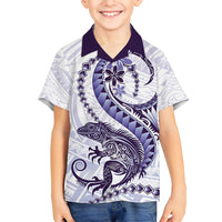 Purple Maori Tuatara Hawaiian Shirt Luxury Pastel Pattern LT01 - Polynesian Pride