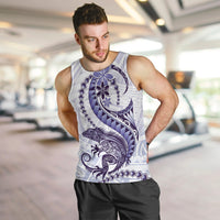 Purple Maori Tuatara Men Tank Top Luxury Pastel Pattern LT01 Purple - Polynesian Pride