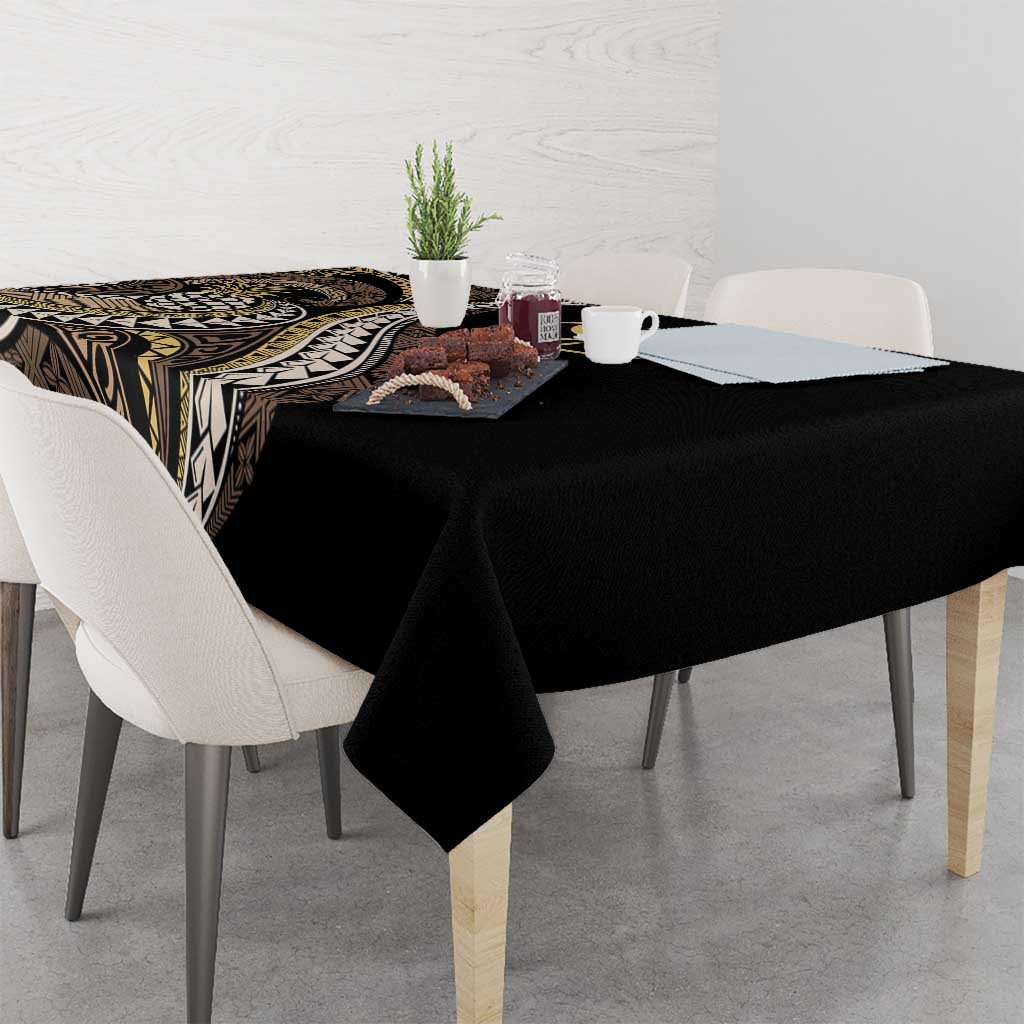 Hawaii Pineapple Brown Tribal Pattern Tablecloth - Polynesian Pride