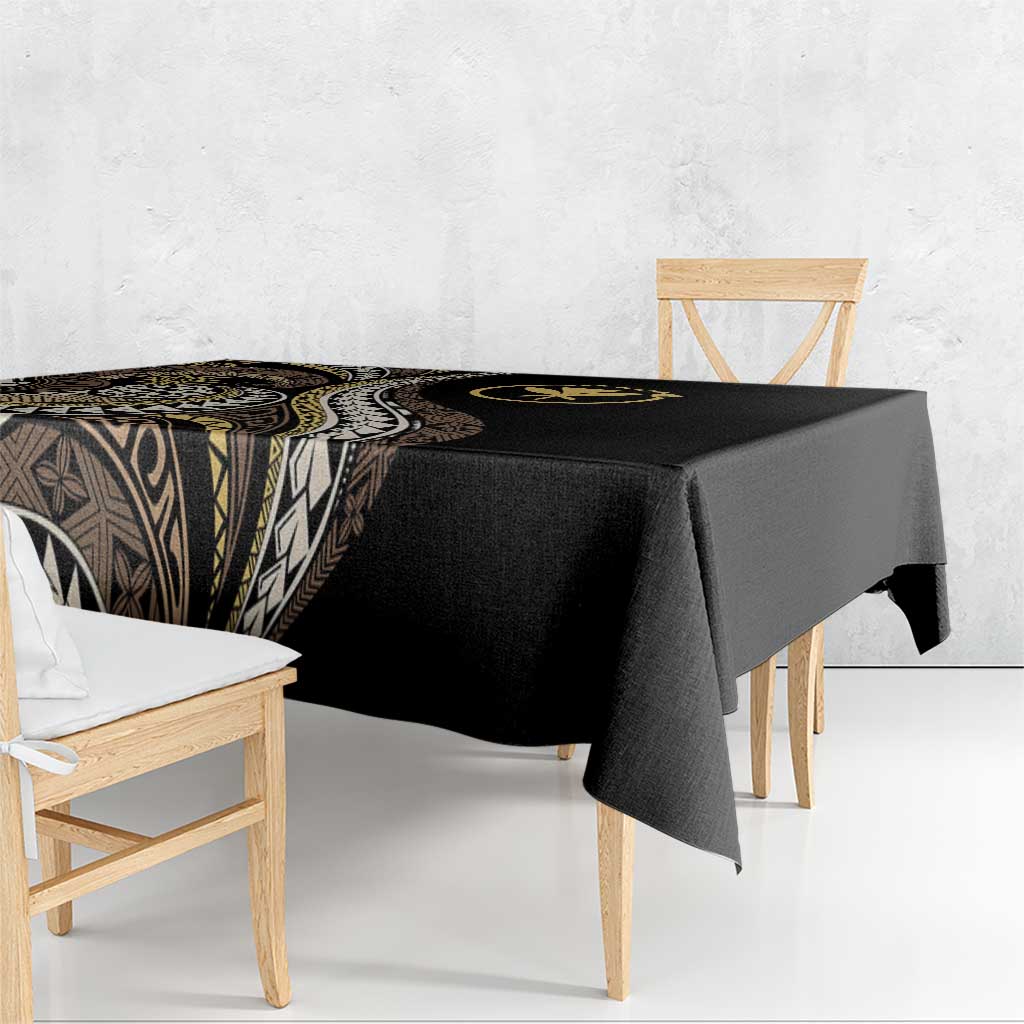 Hawaii Pineapple Brown Tribal Pattern Tablecloth - Polynesian Pride