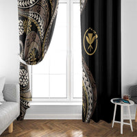 Hawaii Pineapple Brown Tribal Pattern Window Curtain LT01 - Polynesian Pride