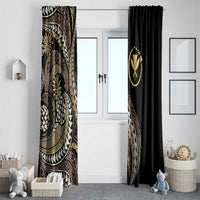 Hawaii Pineapple Brown Tribal Pattern Window Curtain LT01 - Polynesian Pride