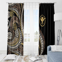 Hawaii Pineapple Brown Tribal Pattern Window Curtain LT01 - Polynesian Pride