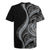 Hawaii Pineapple Gray Scale Tribal Pattern Rugby Jersey - Polynesian Pride