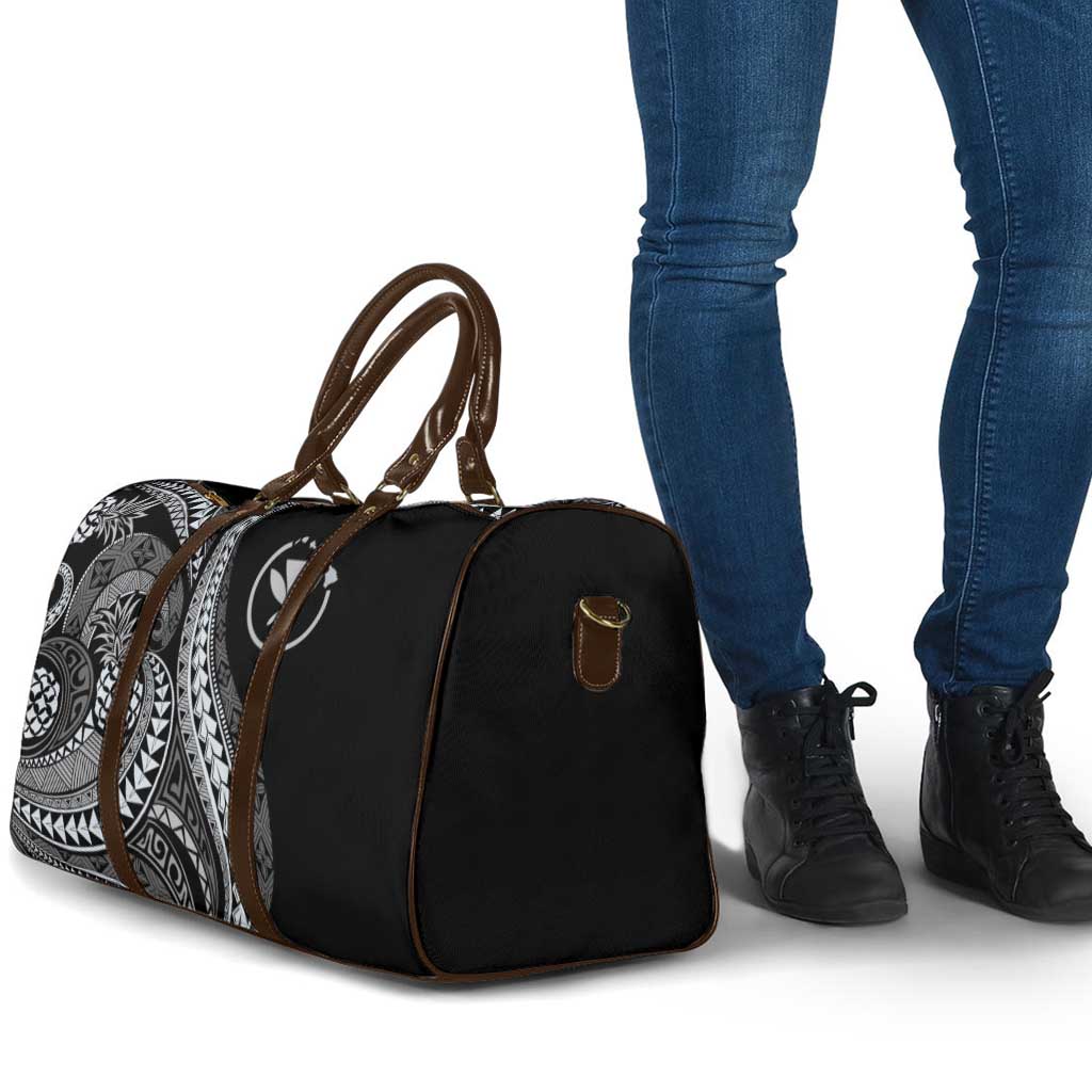 Hawaii Pineapple Gray Scale Tribal Pattern Travel Bag - Polynesian Pride