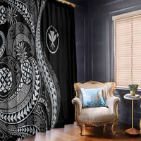 Hawaii Pineapple Gray Scale Tribal Pattern Window Curtain LT01 - Polynesian Pride