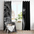 Hawaii Pineapple Gray Scale Tribal Pattern Window Curtain - Polynesian Pride