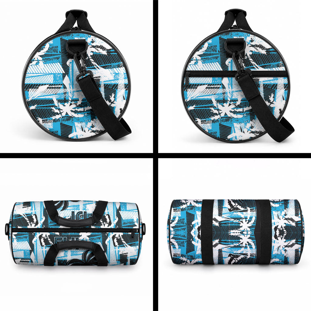 Fijian Rugby Duffle Bag Grunge Palm Stylized LT01 - Polynesian Pride