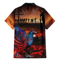 New Zealand Tui Bird Soldier ANZAC Family Matching Mermaid Dress and Hawaiian Shirt Lest We Forget LT03 - Polynesian Pride