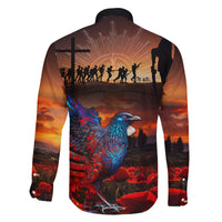 New Zealand Tui Bird Soldier ANZAC Family Matching Puletasi and Hawaiian Shirt Lest We Forget LT03 - Polynesian Pride