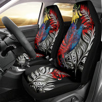 New Zealand Kohwhai Tui Bird Car Seat Cover Silver Fern Version LT03 - Polynesian Pride