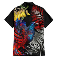 New Zealand Kohwhai Tui Bird Family Matching Puletasi and Hawaiian Shirt Silver Fern Version LT03 - Polynesian Pride
