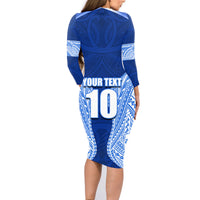 Custom Manu Samoa Rugby Family Matching Long Sleeve Bodycon Dress and Hawaiian Shirt Polynesian Tattoo LT03 - Polynesian Pride