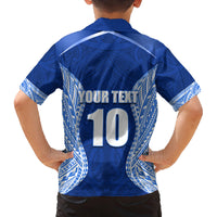 Custom Manu Samoa Rugby Family Matching Off Shoulder Maxi Dress and Hawaiian Shirt Polynesian Tattoo LT03 - Polynesian Pride