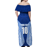 Custom Manu Samoa Rugby Family Matching Off Shoulder Maxi Dress and Hawaiian Shirt Polynesian Tattoo LT03 - Polynesian Pride