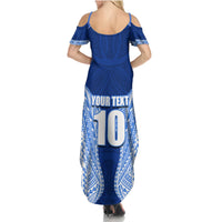 Custom Manu Samoa Rugby Family Matching Summer Maxi Dress and Hawaiian Shirt Polynesian Tattoo LT03 - Polynesian Pride