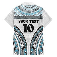 Custom Flying Fijians Rugby Family Matching Off The Shoulder Long Sleeve Dress and Hawaiian Shirt Tapa Tribal Cloth LT03 - Polynesian Pride