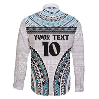 Custom Flying Fijians Rugby Family Matching Off Shoulder Maxi Dress and Hawaiian Shirt Tapa Tribal Cloth LT03 - Polynesian Pride
