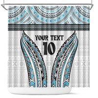 Custom Flying Fijians Rugby Shower Curtain Tapa Tribal Cloth