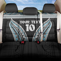 Custom Flying Fijians Rugby Back Car Seat Cover Tapa Tribal Cloth Black Color LT03 One Size Black - Polynesian Pride