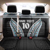 Custom Flying Fijians Rugby Back Car Seat Cover Tapa Tribal Cloth Black Color LT03 - Polynesian Pride