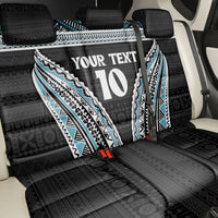 Custom Flying Fijians Rugby Back Car Seat Cover Tapa Tribal Cloth Black Color LT03 - Polynesian Pride
